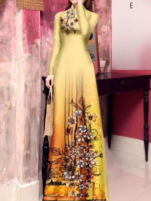 Vải Áo Dài Hoa In 3D Vừa Ra AD 20937 35 ec518149