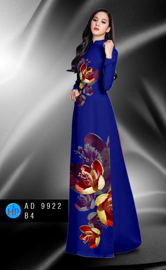 Vải Áo Dài Hoa In 3D Mới Ra AD 9922
