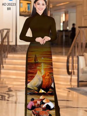 Vải Áo Dài Phong Cảnh Độc Đáo AD 20223 29 edfcbe9f