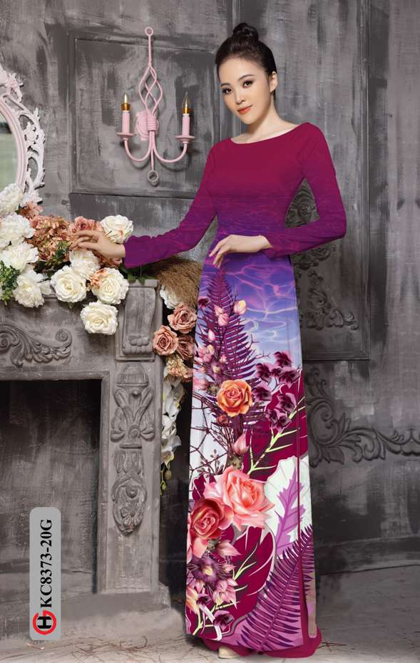 Vải Áo Dài Hoa Hồng Mới Ra AD KC8373
