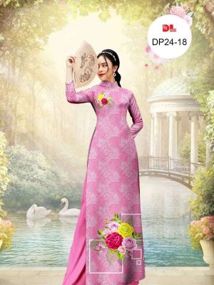 Vải Áo Dài Hoa Hồng Mới Ra AD DP24 31 fb2f3113