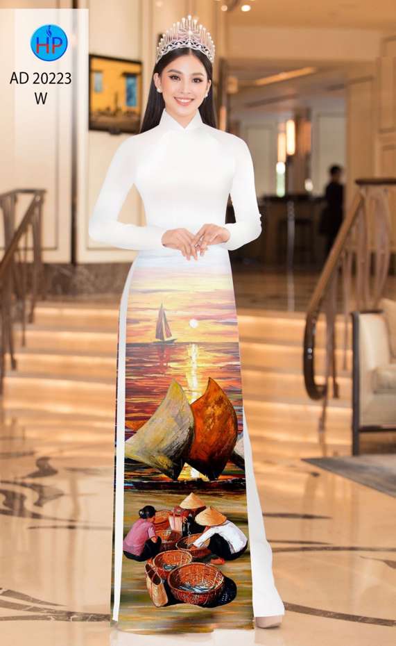 Vải Áo Dài Phong Cảnh Độc Đáo AD 20223