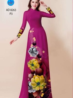 Vải Áo Dài Hoa In 3D Độc Đáo AD 8263 24 fefd4550
