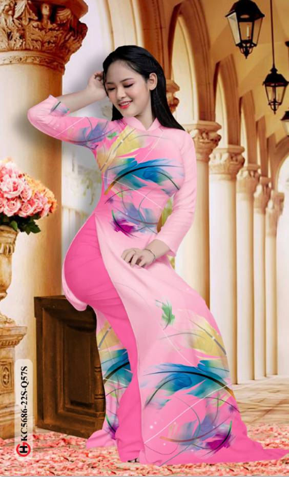 Vải Áo Dài In Hình Lá Vừa Ra AD KC5686 32 Vải Áo Dài In Hình Lá Vừa Ra AD KC5686