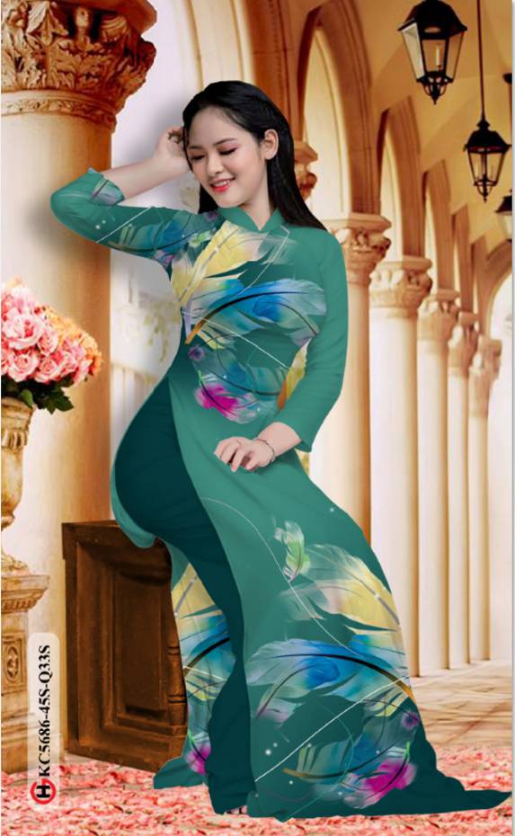 Vải Áo Dài In Hình Lá Vừa Ra AD KC5686 33 Vải Áo Dài In Hình Lá Vừa Ra AD KC5686