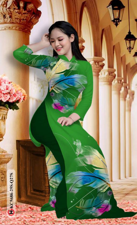 Vải Áo Dài In Hình Lá Vừa Ra AD KC5686 37 Vải Áo Dài In Hình Lá Vừa Ra AD KC5686
