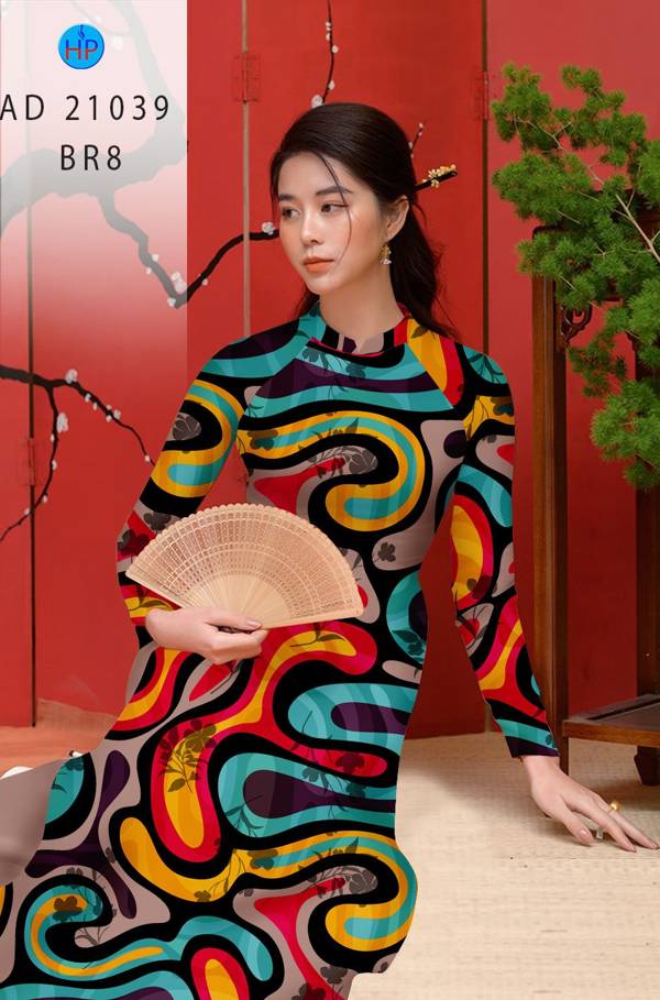 Vải Áo Dài Hoa Văn Mới Ra AD 21039