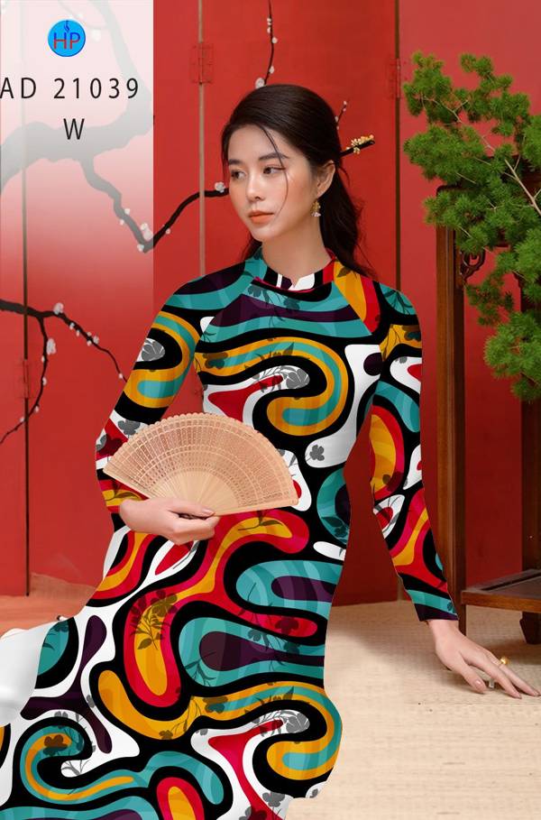 Vải Áo Dài Hoa Văn Mới Ra AD 21039