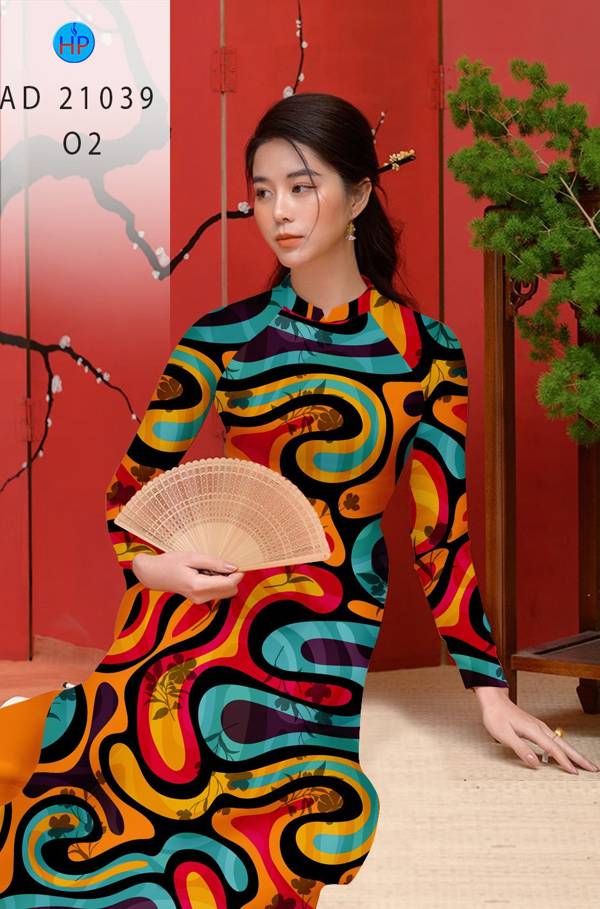Vải Áo Dài Hoa Văn Mới Ra AD 21039