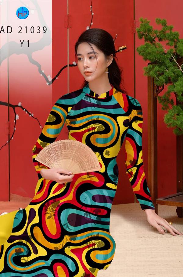 Vải Áo Dài Hoa Văn Mới Ra AD 21039