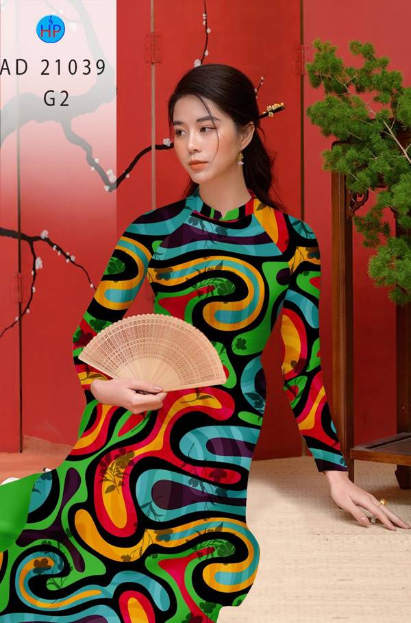 Vải Áo Dài Hoa Văn Mới Ra AD 21039