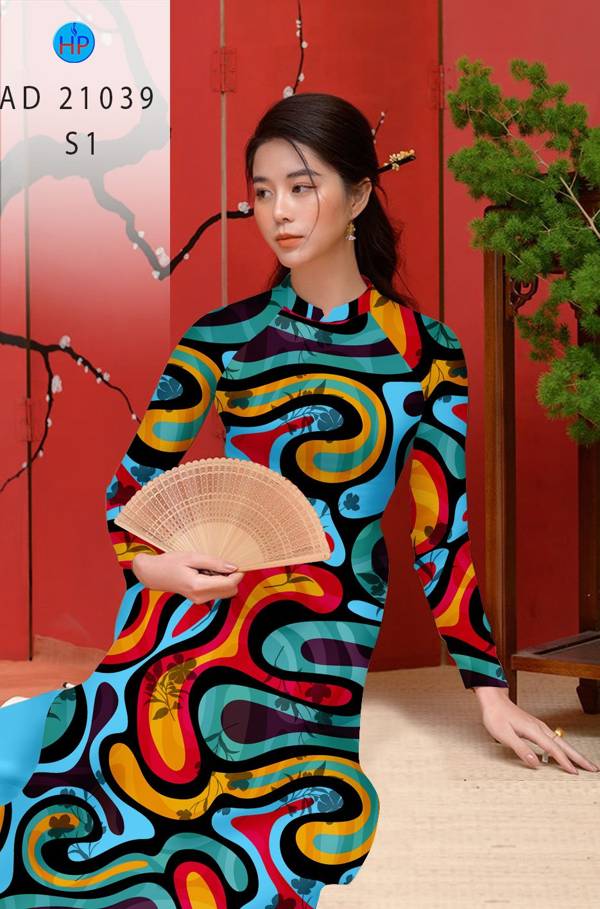 Vải Áo Dài Hoa Văn Mới Ra AD 21039