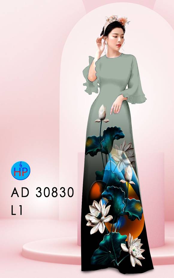 Vải Áo Dài Hoa Sen Thiết Kế 2021 AD 30830 44 Vải Áo Dài Hoa Sen Thiết Kế 2021 AD 30830