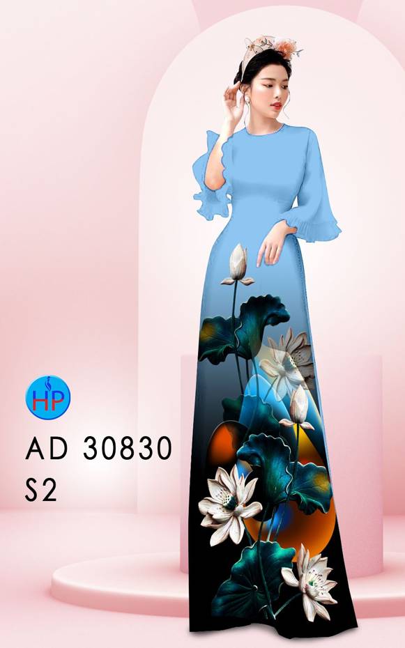 Vải Áo Dài Hoa Sen Thiết Kế 2021 AD 30830 43 Vải Áo Dài Hoa Sen Thiết Kế 2021 AD 30830