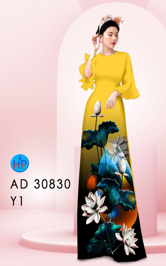 Vải Áo Dài Hoa Sen Thiết Kế 2021 AD 30830 52 Vải Áo Dài Hoa Sen Thiết Kế 2021 AD 30830