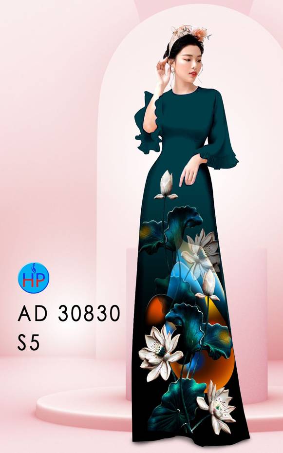 Vải Áo Dài Hoa Sen Thiết Kế 2021 AD 30830 50 Vải Áo Dài Hoa Sen Thiết Kế 2021 AD 30830