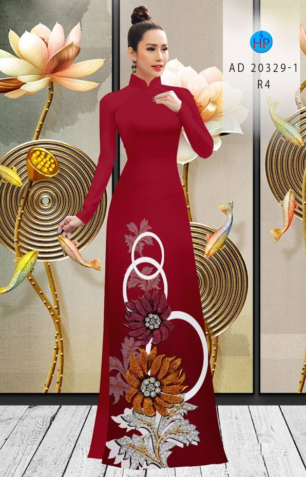 Vải Áo Dài Hoa In 3D Độc Đáo AD 20329 43 Vải Áo Dài Hoa In 3D Độc Đáo AD 20329