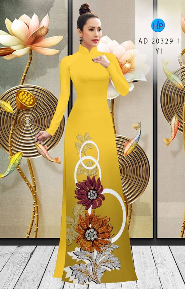 Vải Áo Dài Hoa In 3D Độc Đáo AD 20329 61 Vải Áo Dài Hoa In 3D Độc Đáo AD 20329