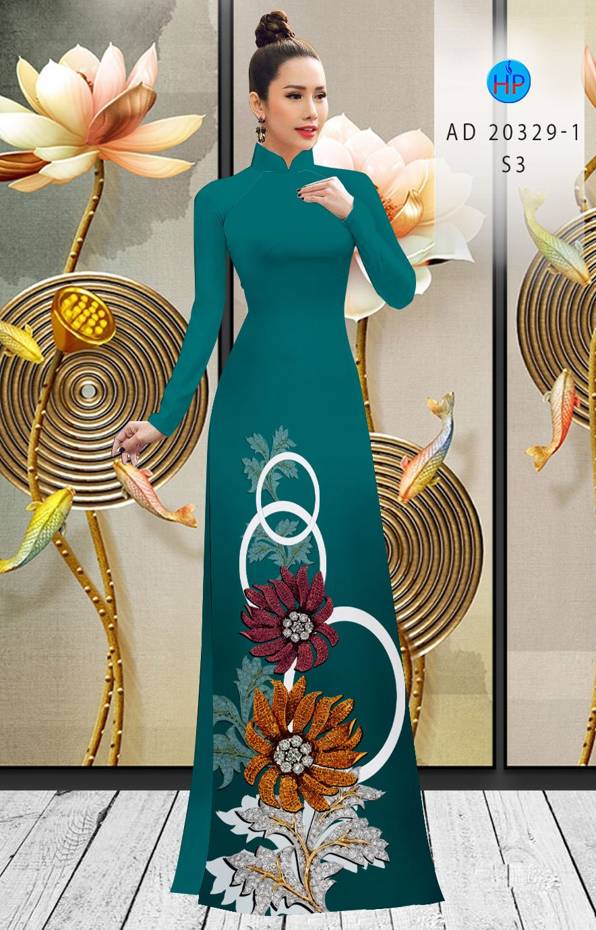 Vải Áo Dài Hoa In 3D Độc Đáo AD 20329 59 Vải Áo Dài Hoa In 3D Độc Đáo AD 20329