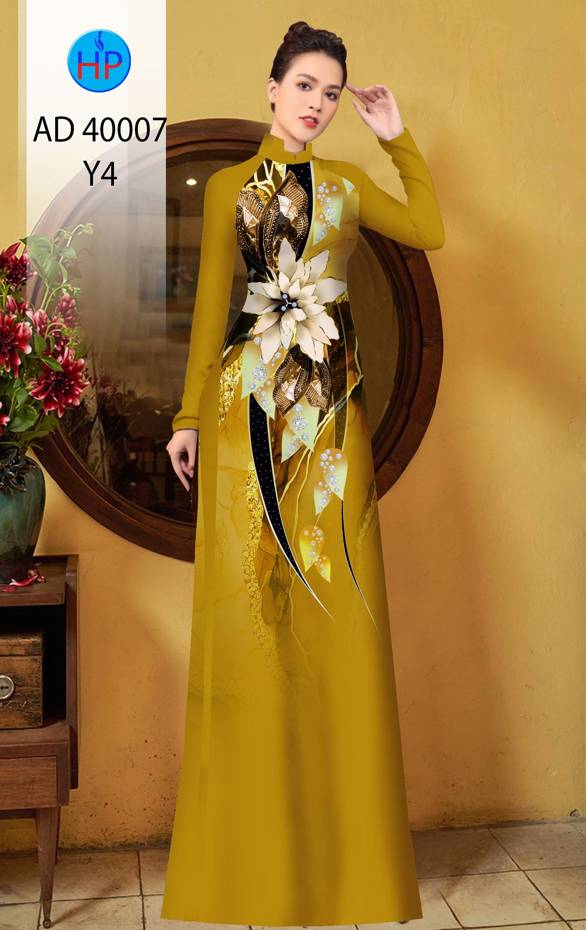 Vải Áo Dài Hoa In 3D Vừa Ra AD 40007 40 Vải Áo Dài Hoa In 3D Vừa Ra  AD 40007