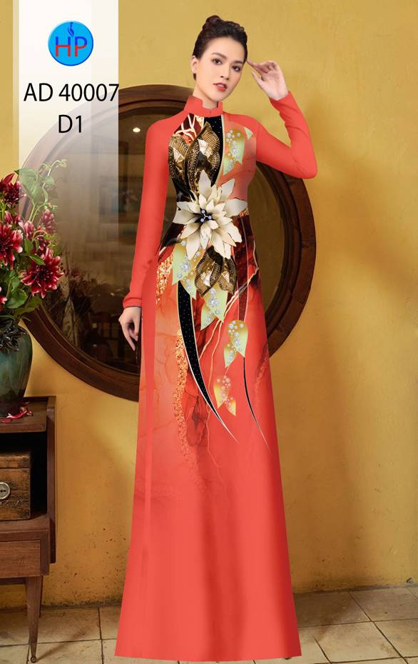Vải Áo Dài Hoa In 3D Vừa Ra AD 40007 49 Vải Áo Dài Hoa In 3D Vừa Ra  AD 40007