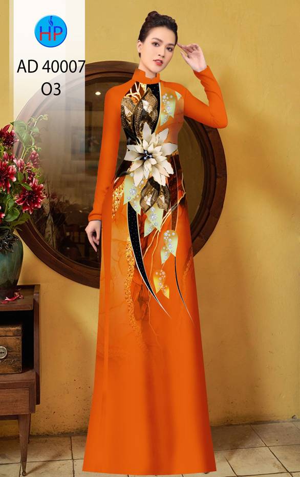 Vải Áo Dài Hoa In 3D Vừa Ra AD 40007 51 Vải Áo Dài Hoa In 3D Vừa Ra  AD 40007