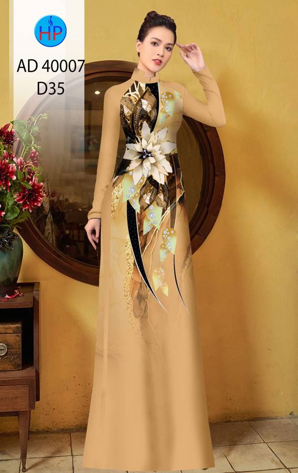 Vải Áo Dài Hoa In 3D Vừa Ra AD 40007 54 Vải Áo Dài Hoa In 3D Vừa Ra  AD 40007