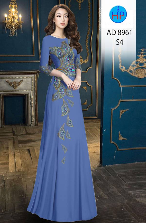 Vải Áo Dài Đuôi Công Độc Đáo AD 8961