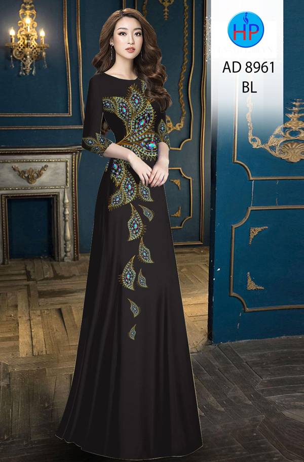 Vải Áo Dài Đuôi Công Độc Đáo AD 8961