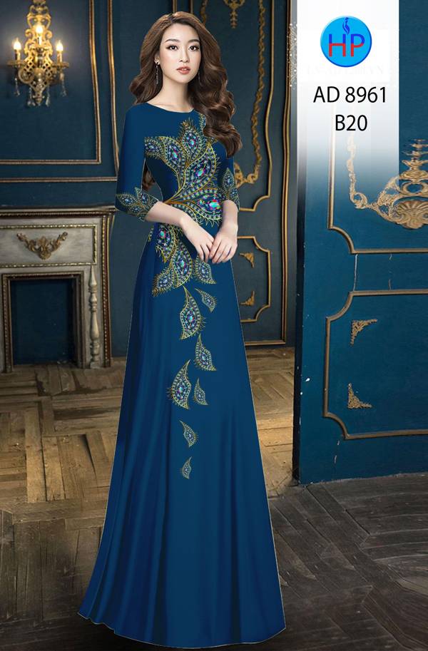 Vải Áo Dài Đuôi Công Độc Đáo AD 8961