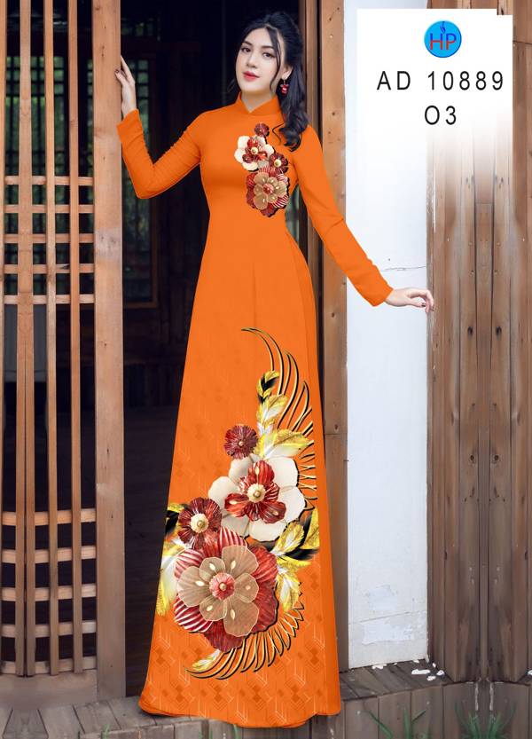 Vải Áo Dài Hoa In 3D Kiểu Mới AD 10889 46 Vải Áo Dài Hoa In 3D Kiểu Mới AD 10889