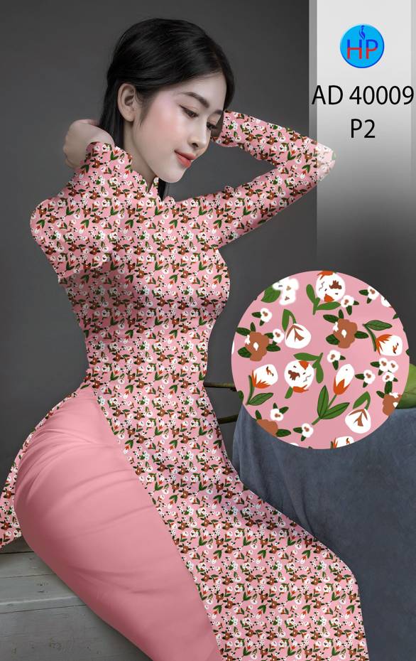 Vải Áo Dài Hoa Nhí Kiểu Mới AD 40009 37 Vải Áo Dài Hoa Nhí Kiểu Mới AD 40009