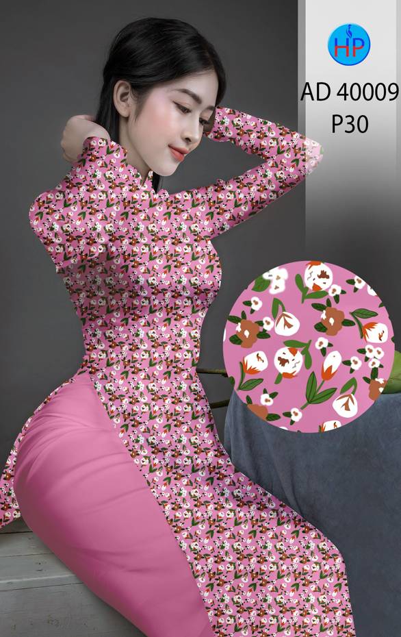 Vải Áo Dài Hoa Nhí Kiểu Mới AD 40009 38 Vải Áo Dài Hoa Nhí Kiểu Mới AD 40009