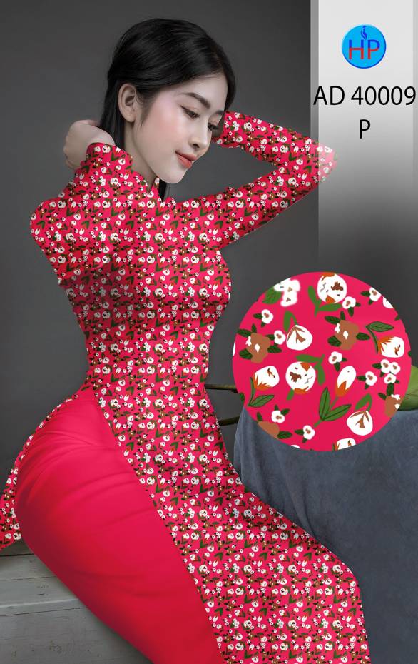 Vải Áo Dài Hoa Nhí Kiểu Mới AD 40009 42 Vải Áo Dài Hoa Nhí Kiểu Mới AD 40009