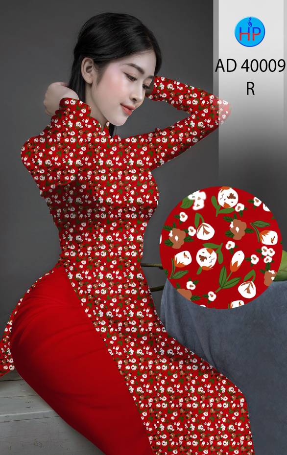 Vải Áo Dài Hoa Nhí Kiểu Mới AD 40009 44 Vải Áo Dài Hoa Nhí Kiểu Mới AD 40009