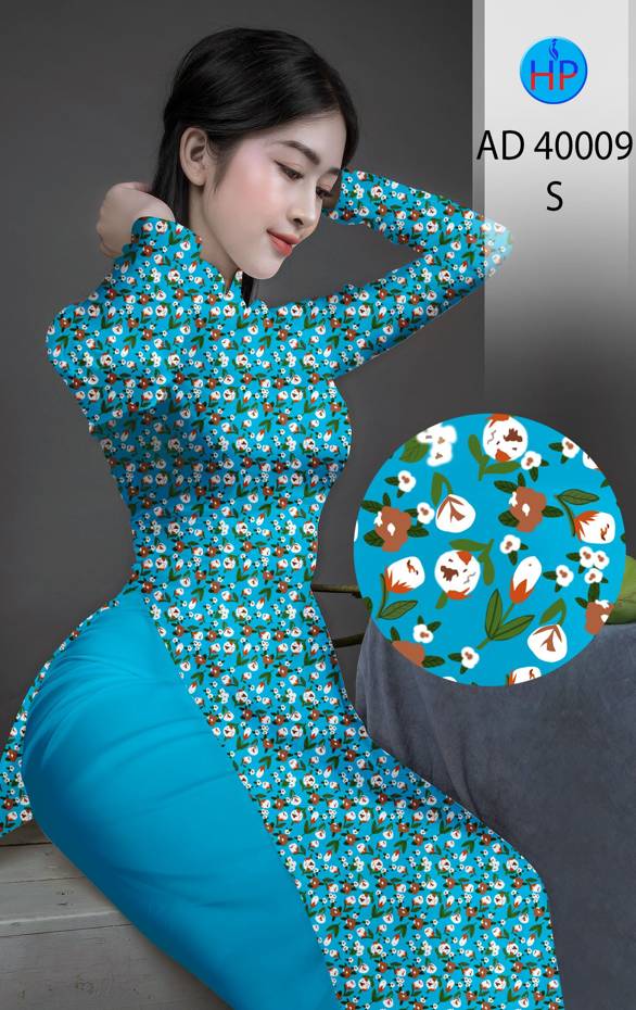Vải Áo Dài Hoa Nhí Kiểu Mới AD 40009 43 Vải Áo Dài Hoa Nhí Kiểu Mới AD 40009
