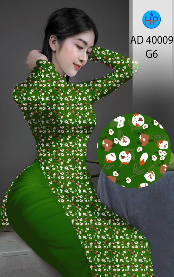 Vải Áo Dài Hoa Nhí Kiểu Mới AD 40009 48 Vải Áo Dài Hoa Nhí Kiểu Mới AD 40009