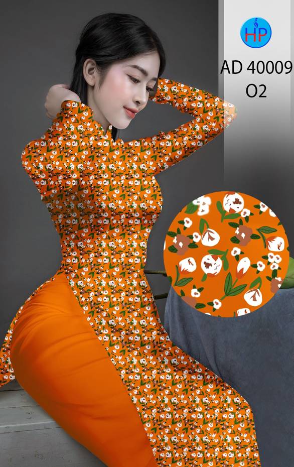 Vải Áo Dài Hoa Nhí Kiểu Mới AD 40009 45 Vải Áo Dài Hoa Nhí Kiểu Mới AD 40009