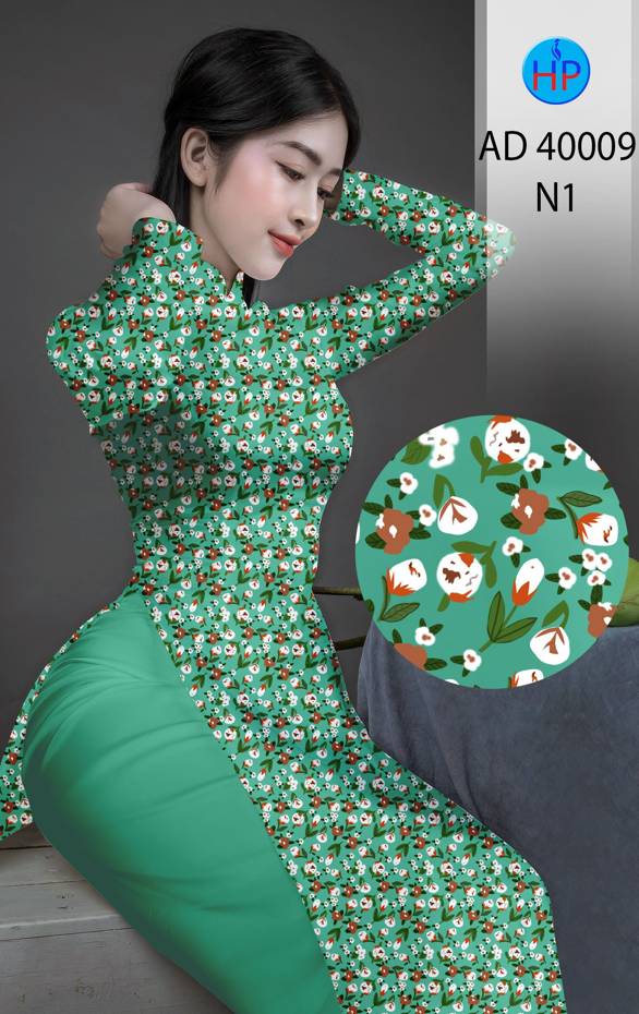 Vải Áo Dài Hoa Nhí Kiểu Mới AD 40009 50 Vải Áo Dài Hoa Nhí Kiểu Mới AD 40009