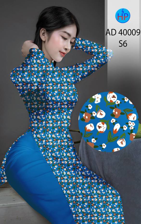 Vải Áo Dài Hoa Nhí Kiểu Mới AD 40009 51 Vải Áo Dài Hoa Nhí Kiểu Mới AD 40009