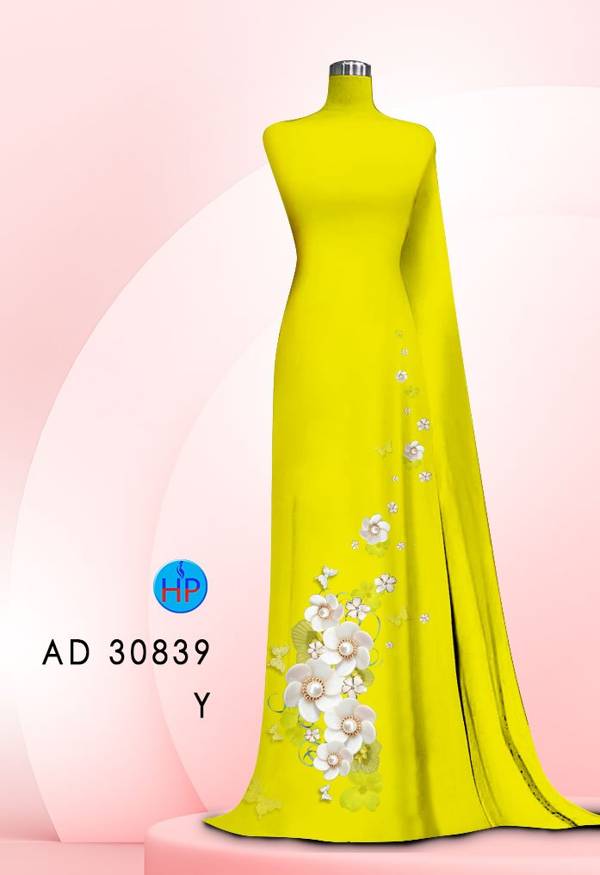 Vải Áo Dài Hoa In 3D Vừa Ra AD 30839 37 Vải Áo Dài Hoa In 3D Vừa Ra  AD 30839