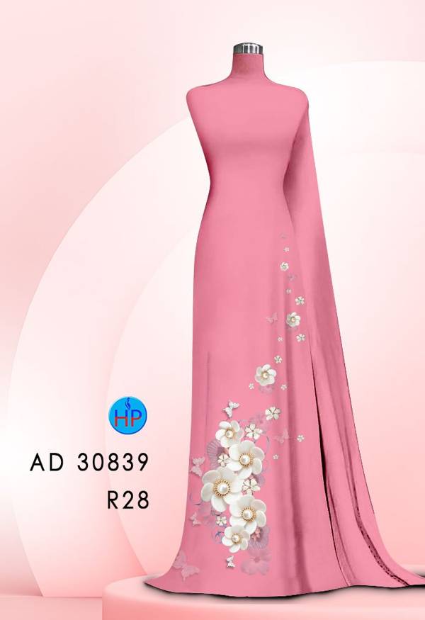 Vải Áo Dài Hoa In 3D Vừa Ra AD 30839 41 Vải Áo Dài Hoa In 3D Vừa Ra  AD 30839