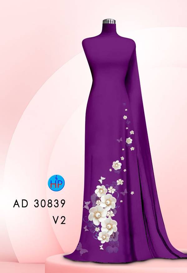 Vải Áo Dài Hoa In 3D Vừa Ra AD 30839 48 Vải Áo Dài Hoa In 3D Vừa Ra  AD 30839