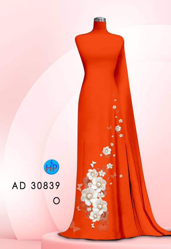Vải Áo Dài Hoa In 3D Vừa Ra AD 30839 50 Vải Áo Dài Hoa In 3D Vừa Ra  AD 30839