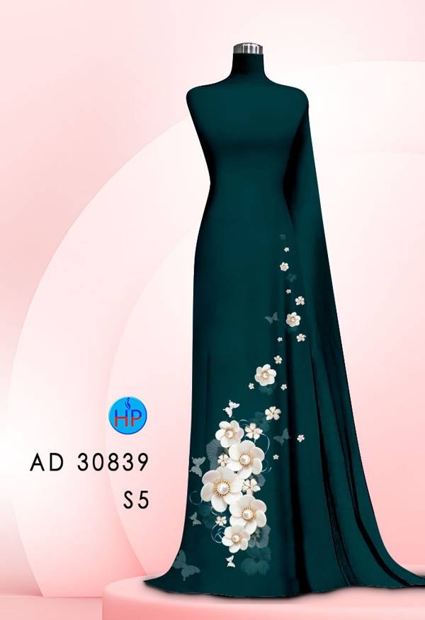 Vải Áo Dài Hoa In 3D Vừa Ra AD 30839 52 Vải Áo Dài Hoa In 3D Vừa Ra  AD 30839
