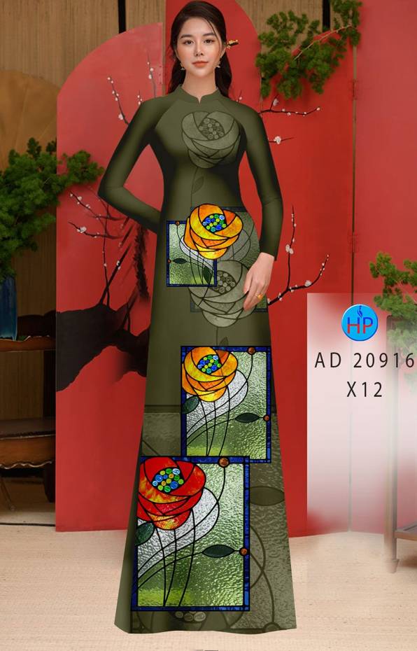 Vải Áo Dài Hoa Hồng Lập Thể Thiết Kế 2021 AD 20916 39 Vải Áo Dài Hoa Hồng Lập Thể Thiết Kế 2021 AD 20916