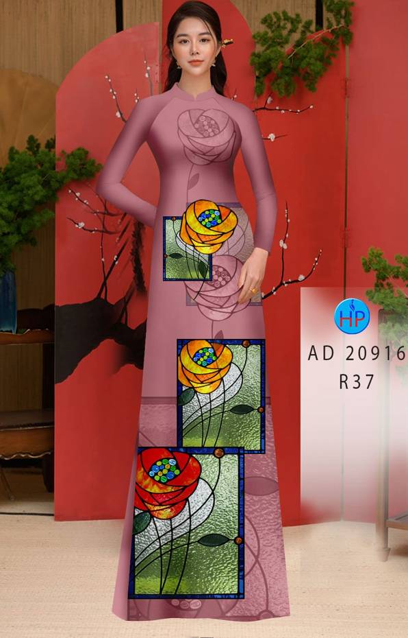 Vải Áo Dài Hoa Hồng Lập Thể Thiết Kế 2021 AD 20916 38 Vải Áo Dài Hoa Hồng Lập Thể Thiết Kế 2021 AD 20916