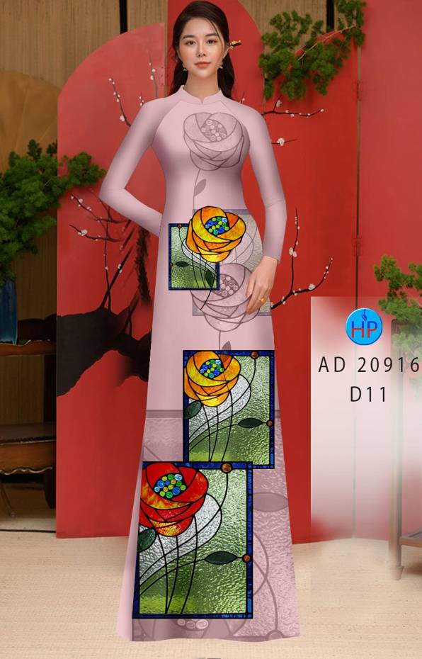 Vải Áo Dài Hoa Hồng Lập Thể Thiết Kế 2021 AD 20916 42 Vải Áo Dài Hoa Hồng Lập Thể Thiết Kế 2021 AD 20916