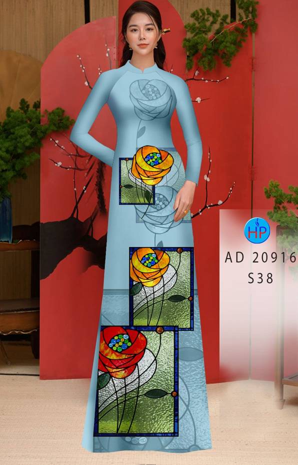 Vải Áo Dài Hoa Hồng Lập Thể Thiết Kế 2021 AD 20916 43 Vải Áo Dài Hoa Hồng Lập Thể Thiết Kế 2021 AD 20916