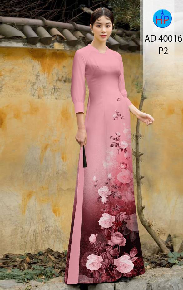 Vải Áo Dài Hoa Hồng Độc Đáo AD 40016 41 Vải Áo Dài Hoa Hồng Độc Đáo AD 40016